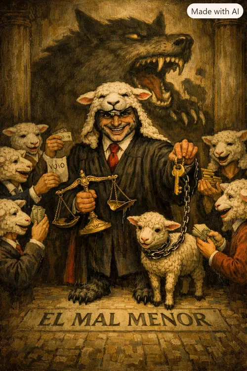 EL MAL MENOR O EL CUENTO QUE  VIENE EL LOBO